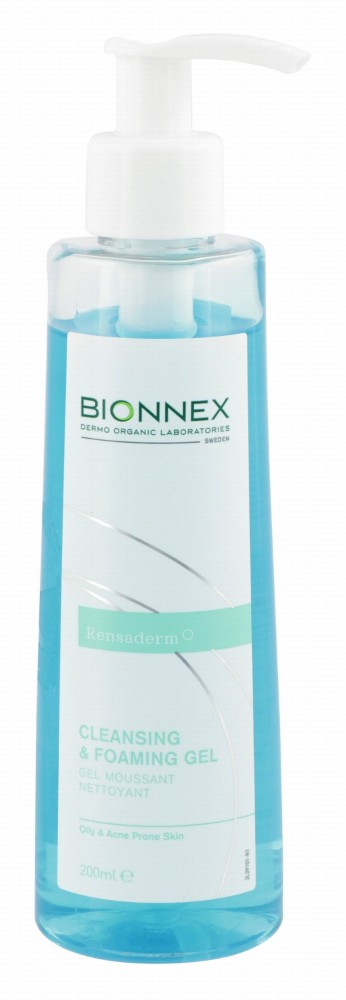 Bionnex Rensaderm Foaming Gel Facial Cleanser for Oily & Acne-Prone Skin - parabens free, mineral oil free, dyes free