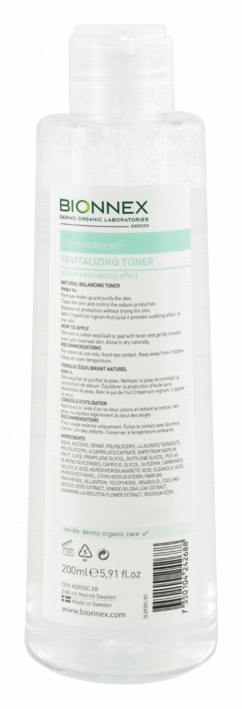 Bionnex Rensaderm Revitalizing Facial Toner for Oily & Acne-Prone Skin