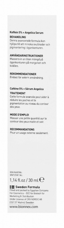 Bionnex The Nordea Anti-Pigmentation Concentrated Eye Contour Serum with Caffeine & Angelica Root Extract - parabens free, cruelty free