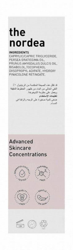 Bionnex The Nordea Organic Anti-Aging Concentrated Face Serum with Retinol for Normal, Oily & Combination Skin - parabens free, cruelty free, water free
