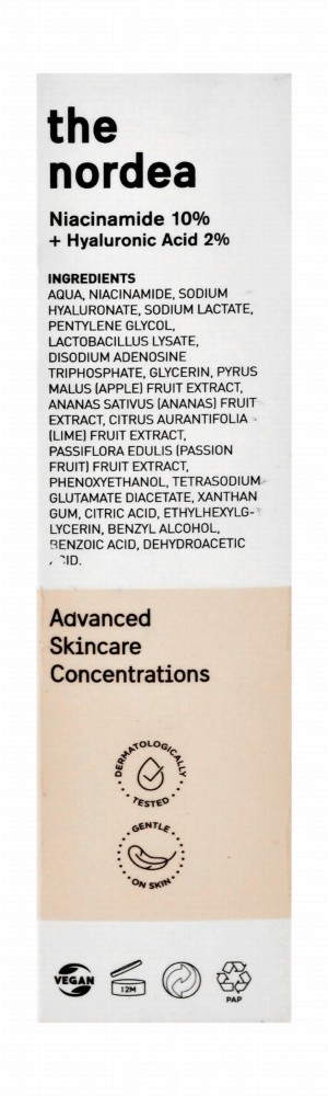 Bionnex The Nordea Organic Anti-Dark Spots & Pore Tightening Face Serum with Niacinamide & Hyaluronic Acid for All Skin Types - vegan