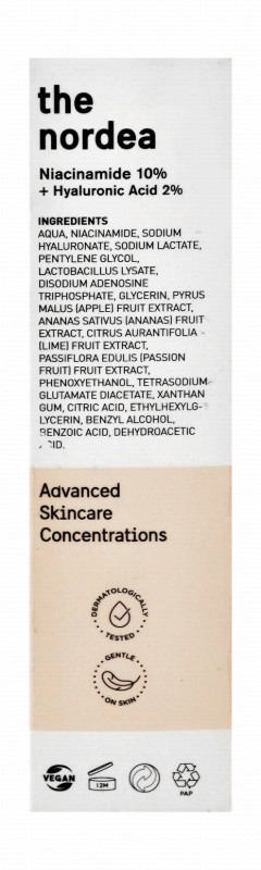 Bionnex The Nordea Organic Anti-Dark Spots & Pore Tightening Face Serum with Niacinamide & Hyaluronic Acid for All Skin Types - vegan
