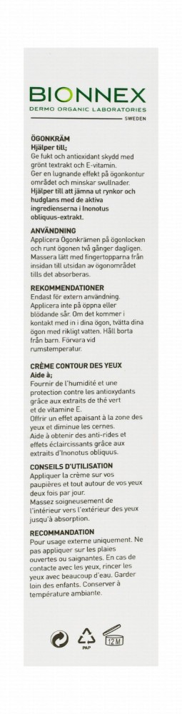 Bionnex Whitexpert Eye Contour Cream - parabens free, mineral oil free, dyes free