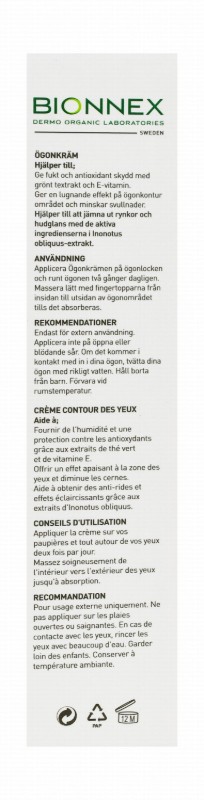 Bionnex Whitexpert Eye Contour Cream - parabens free, mineral oil free, dyes free