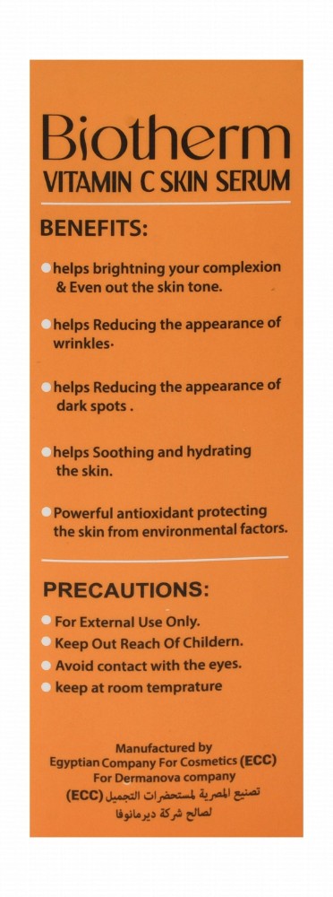 Biotherm 10% Vitamin C Anti-Aging Face Serum with Niacinamide & Hyaluronic Acid for All Skin Types
