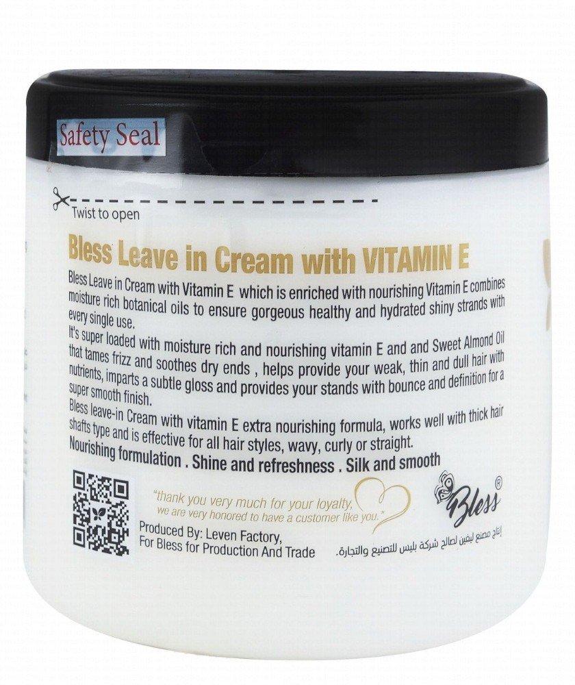 Bless Leave In Hair Cream with Vitamin E for Curls