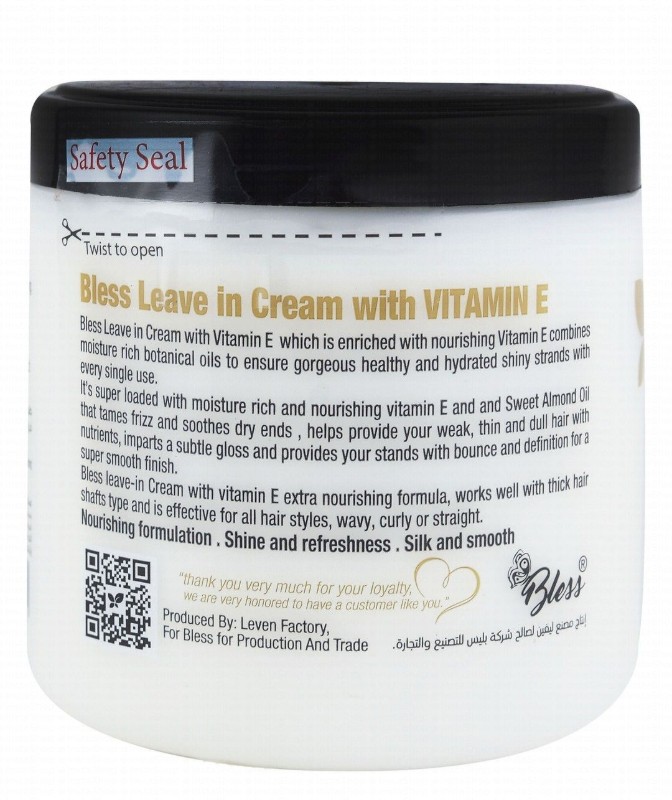 Bless Leave In Hair Cream with Vitamin E for Curls
