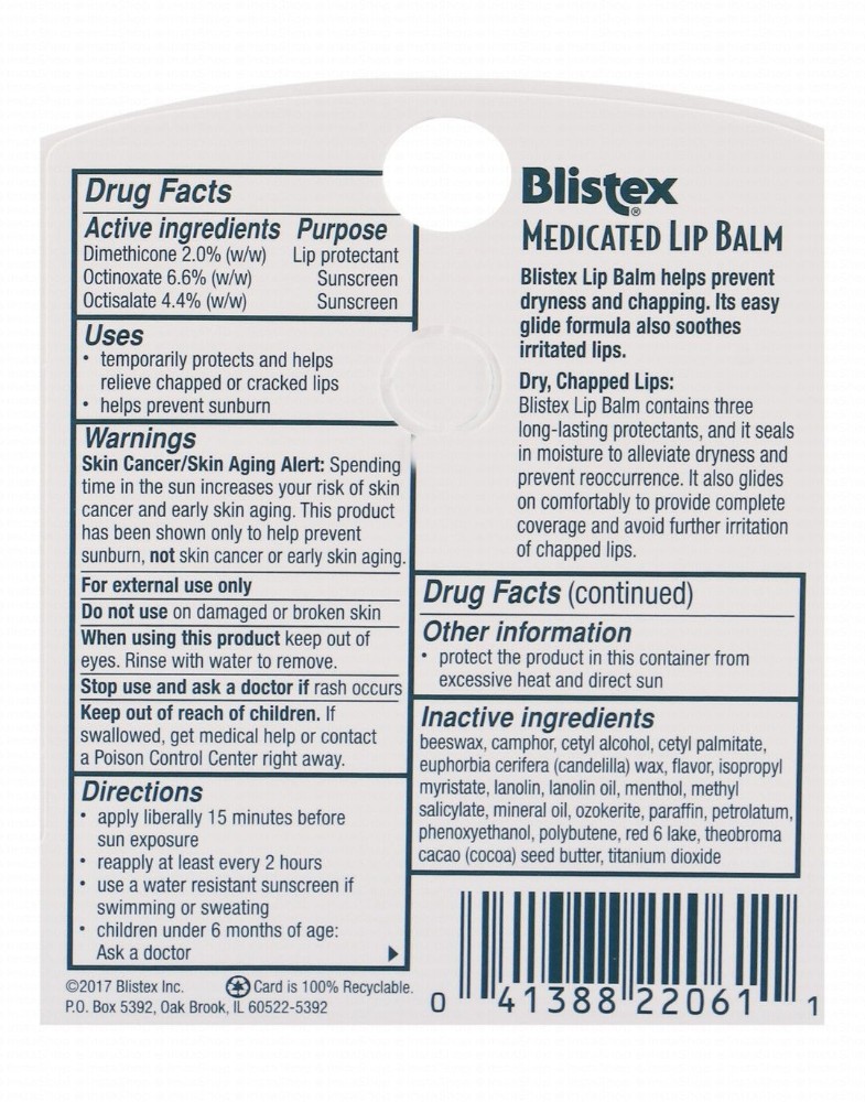 Blistex Medicated Lip Balm SPF15