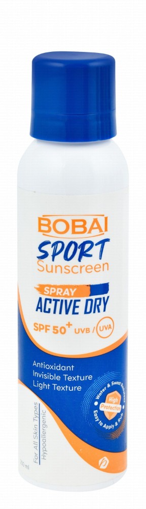 Bobai Sport Hypoallergenic Active Dry Sunscreen Spray for All Skin Types SPF50+