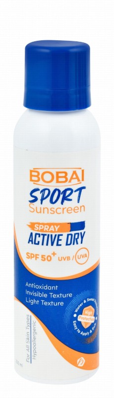 Bobai Sport Hypoallergenic Active Dry Sunscreen Spray for All Skin Types SPF50+