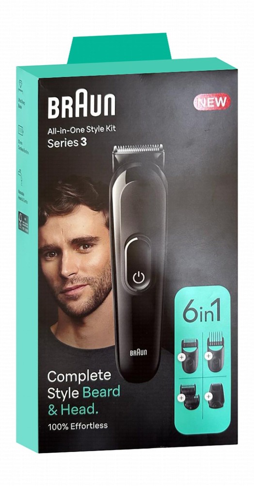 Braun Series 3 All in One Beard & Head Styling Kit - Black, MGK3410