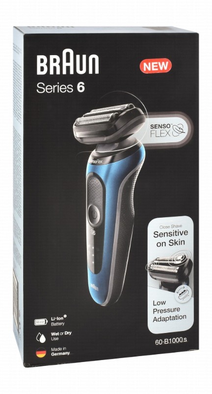 Braun Series 6 Shaver - Black & Blue, 60-B1000s