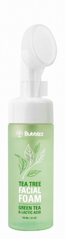 Bubblzz Antiseptic & Exfoliating Tea Tree Facial Wash with Aloe Vera, Sage & Licorice Extracts