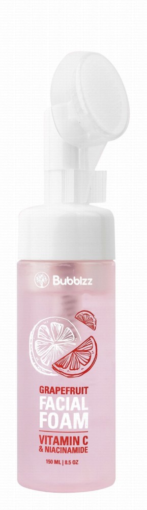 Bubblzz Facial Foaming Cleanser with Grapefruit Extract, Niacinamide & Vitamin C - vegan, cruelty free, sulfate free