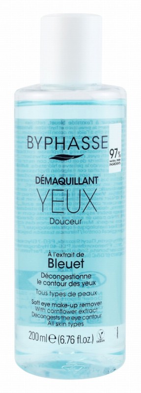 Byphasse Decongesting Soft Eye Makeup Remover with Cornflower Extract for All Skin Types - vegan