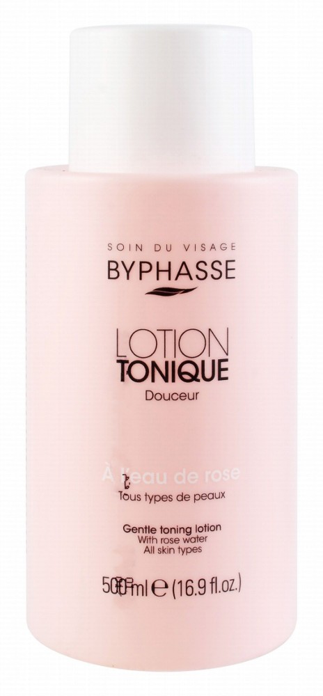 Byphasse Gentle Toning Facial Lotion with Rose Water for All Skin Types