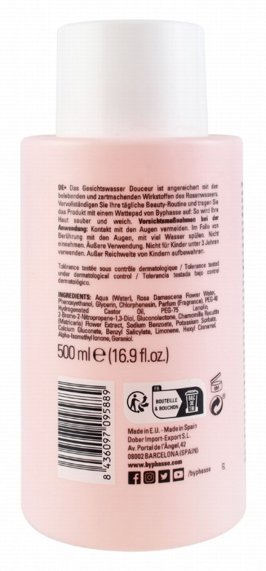 Byphasse Gentle Toning Facial Lotion with Rose Water for All Skin Types