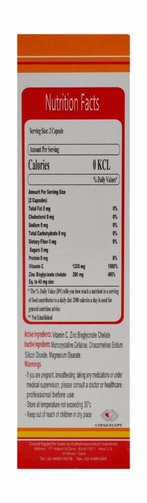 C Zinc Vitamin C Immune System Support Supplement