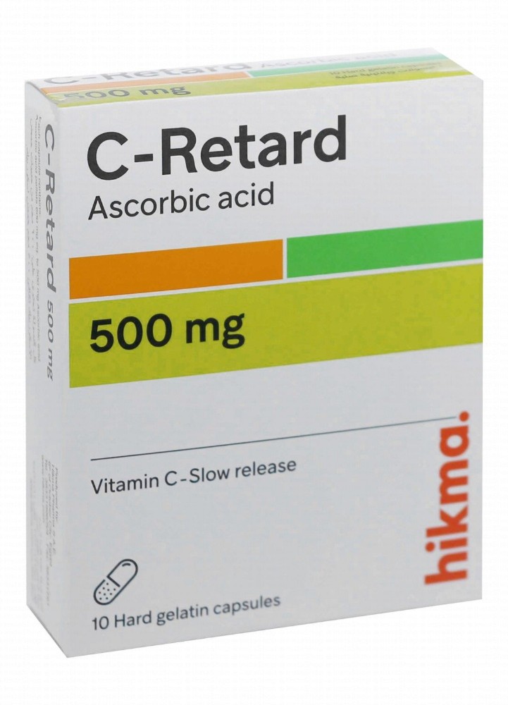 C-Retard 500mg Ascorbic Acid Immune System Support Supplement