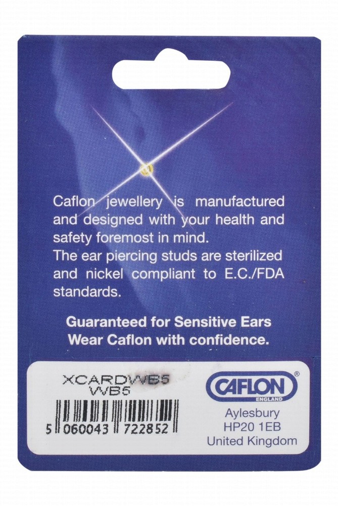 Caflon Fashion Sense Sterile Green Diamond Silver Stud Earrings for Sensitive Ears