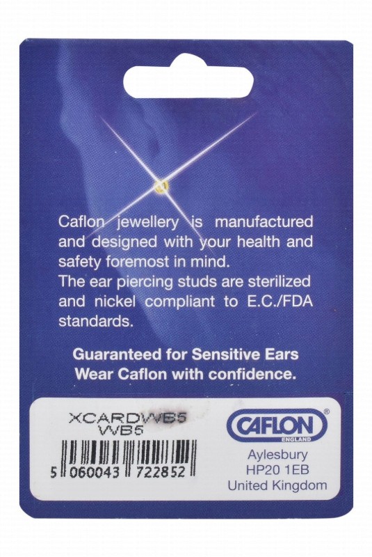 Caflon Fashion Sense Sterile Green Diamond Silver Stud Earrings for Sensitive Ears
