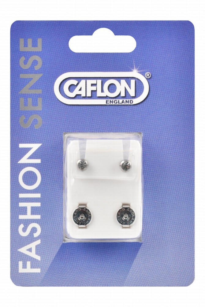 Caflon Fashion Sense Sterile Silver Diamond Stud Earrings