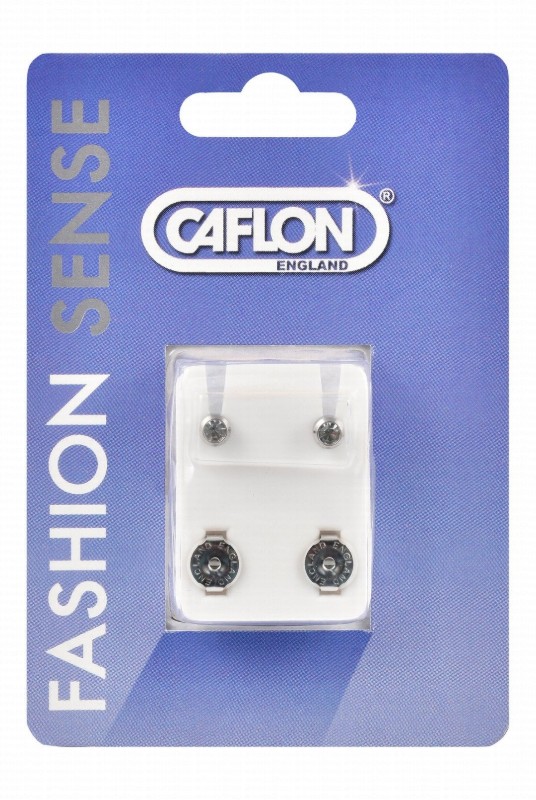 Caflon Fashion Sense Sterile Silver Diamond Stud Earrings