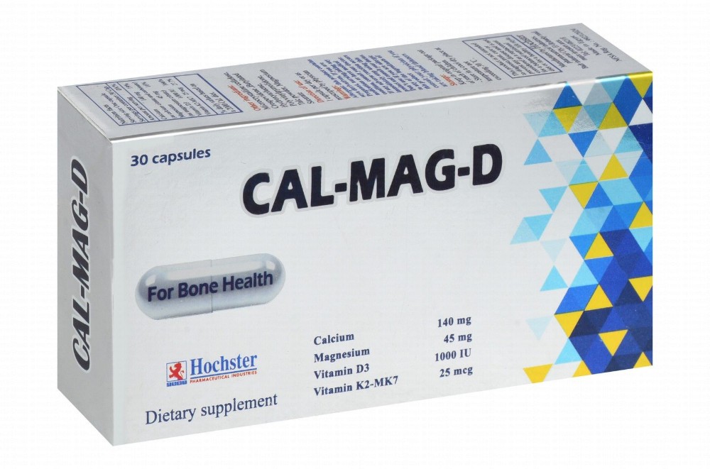 Cal-Mag-D 140mg Calcium Bone Support Supplement with Magnesium, Vitamin D3 & K2
