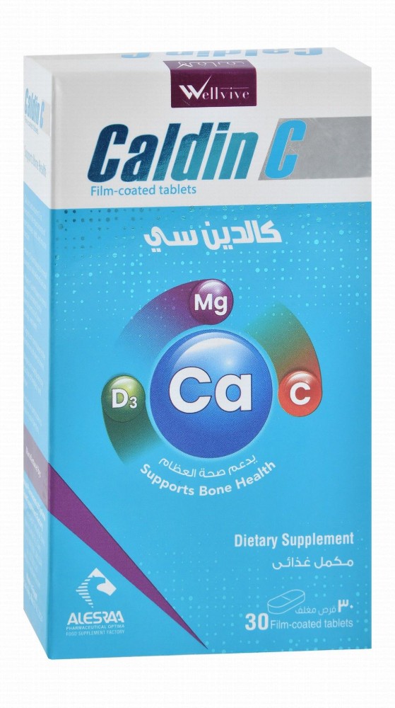 Caldin C 400mg Calcium Bone Health Support Supplement with Magnesium, Vitamin D3 & Vitamin C