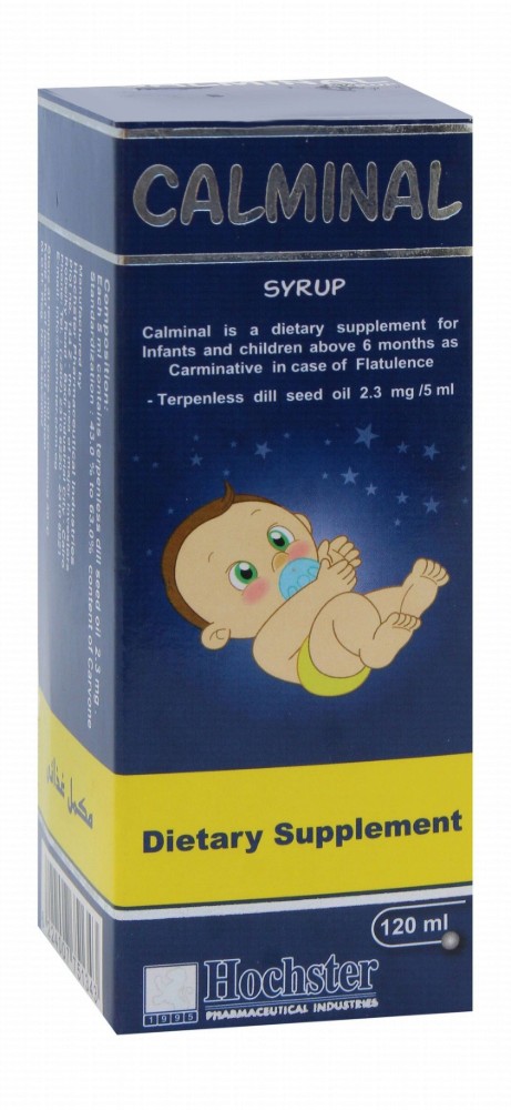 Calminal Antiflatulent Liquid Supplement with 2.3mg/5ml Terpenless Dill Seed Oil for Infants & Children (6+ Months)