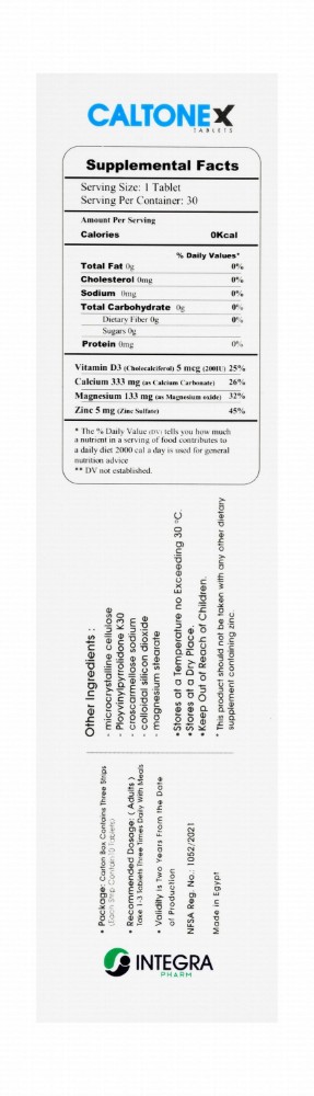 Caltonex 333mg Calcium Bone Support Supplement with Vitamin D, Magnesium & Zinc
