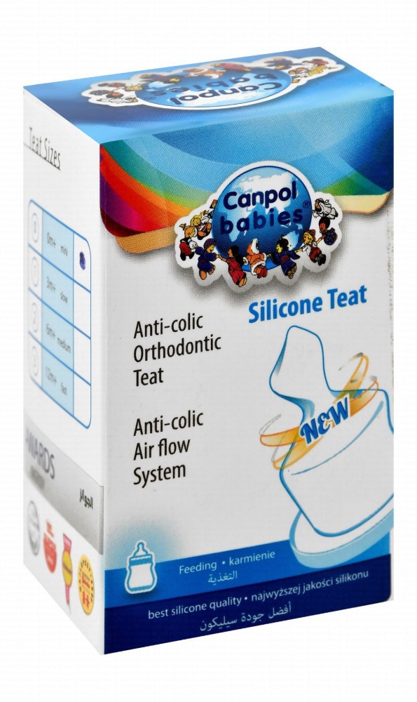 Canpol Babies Anti-Colic Orthodontic Silicone Teat (0+ Months) - BPA free