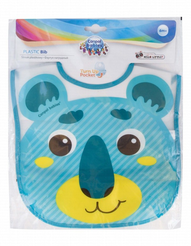 Canpol Babies Blue Plastic Bib (6+ Months)