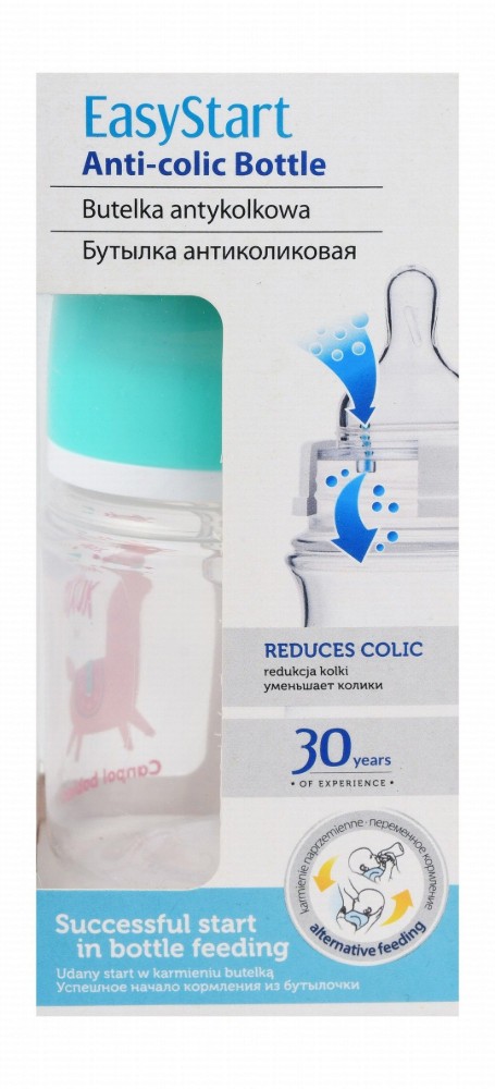 Canpol Babies Love Easy Start Green 120ml Anti-Colic Nursing Bottle (0+ Months) - BPA free