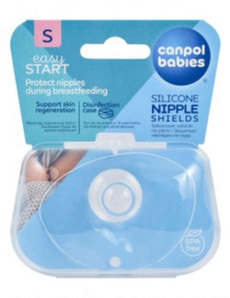Canpol Babies Small Silicone Nipple Shields with Disinfection Case - BPA free