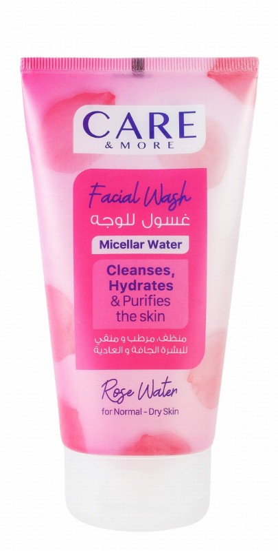 Care & More Hydrating, Purifying & Cleansing Face Wash with Rose Water for Normal & Dry Skin