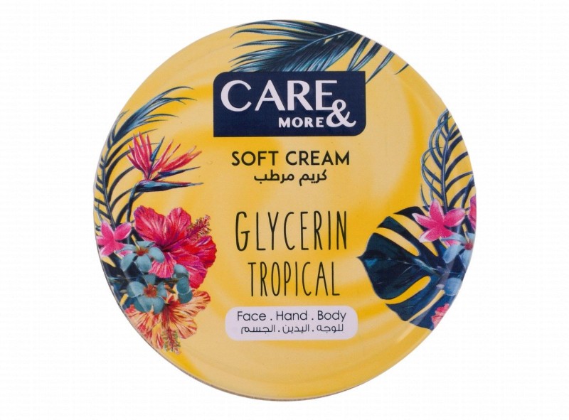 Care & More Softening Face, Hand & Body Cream Tropical Scent with Glycerin