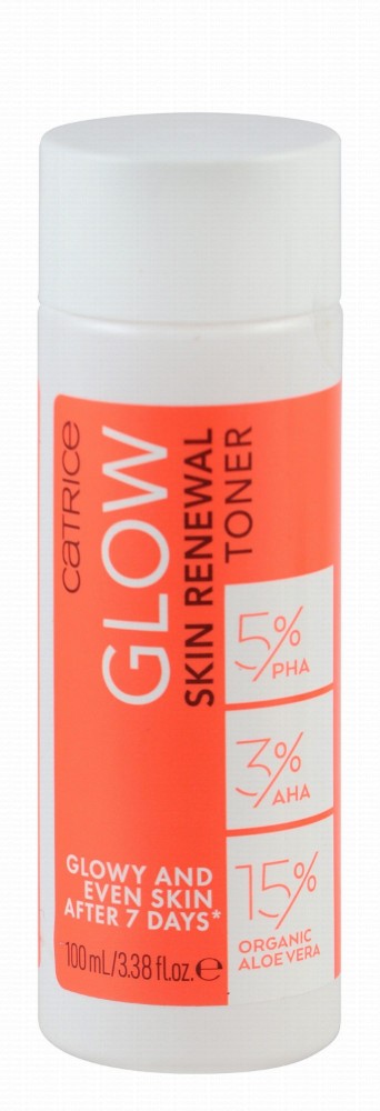 Catrice Cosmetics Glow Skin Renewal Toner with PHA, AHA & Organic Aloe Vera Extract - microplastic particle free, alcohol free