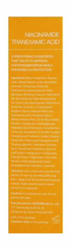 Celimax 5% Niacinamide, 1% Tranexamic Acid & 0.1% Panthenol Brightening & Anti-Dark Spot Sunscreen for All Skin Types SPF50+ PA++++