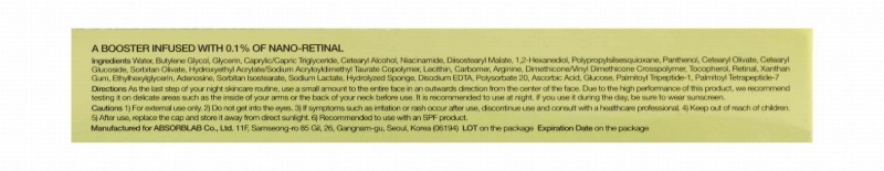 Celimax Tightening, Firming & Boosting Facial Serum Shot with Retinal, Panthenol & Matrixyl