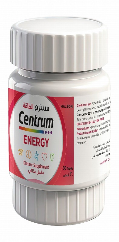 Centrum Energy Multivitamin Supplement with Ginseng & Ginkgo Biloba - gelatin free, gluten free