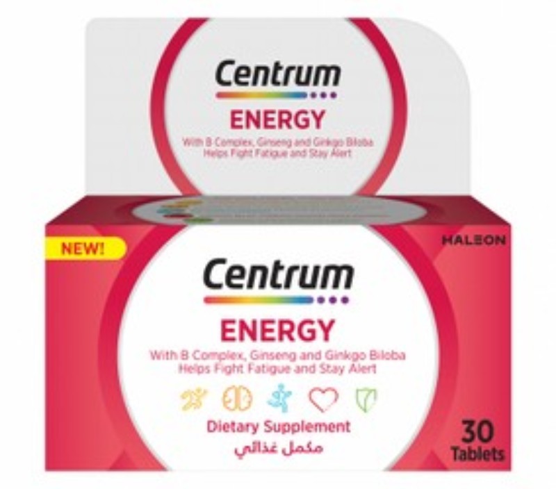 Centrum Energy Multivitamin Supplement with Ginseng & Ginkgo Biloba - gelatin free, gluten free