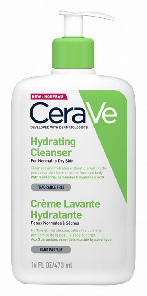 CeraVe Hypoallergenic Hydrating Face & Body Cleanser with Ceramides & Hyaluronic Acid for Normal to Dry Skin - fragrance free