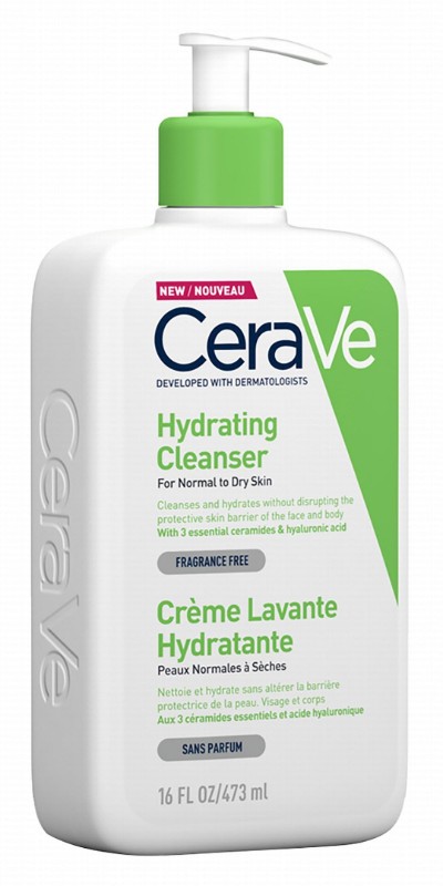 CeraVe Hypoallergenic Hydrating Face & Body Cleanser with Ceramides & Hyaluronic Acid for Normal to Dry Skin - fragrance free
