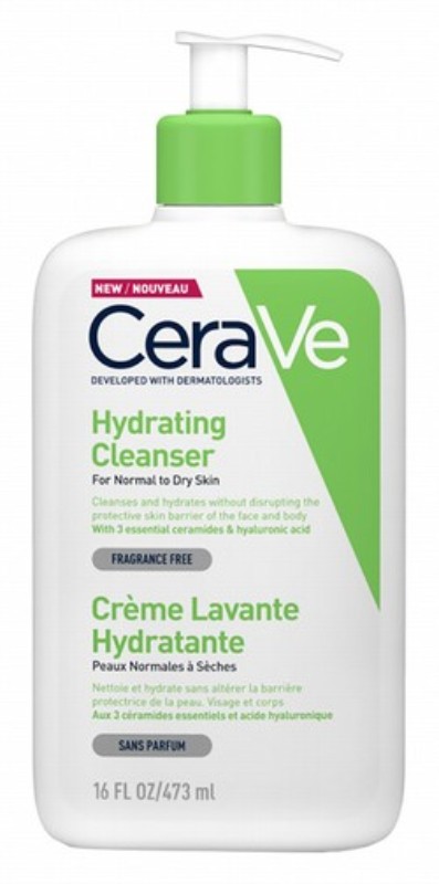 CeraVe Hypoallergenic Hydrating Face & Body Cleanser with Ceramides & Hyaluronic Acid for Normal to Dry Skin - fragrance free
