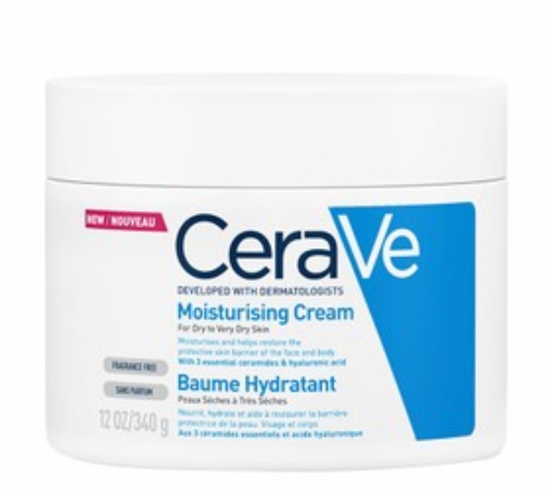 CeraVe Hypoallergenic Moisturizing Face & Body Cream with Ceramides & Hyaluronic Acid for Dry to Very Dry Skin - perfume free, non comedogenic