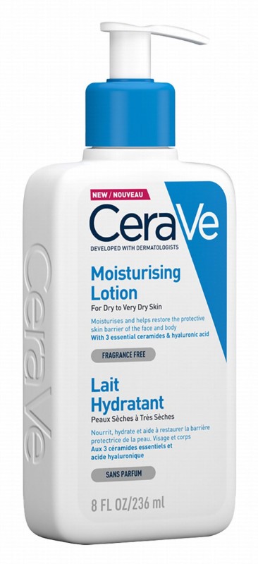 CeraVe Hypoallergenic Moisturizing Face & Body Lotion with Ceramides & Hyaluronic Acid - fragrance free, non comedogenic