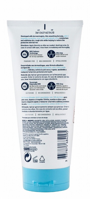 CeraVe SA 10% Urea Hypoallergenic Smoothing, Softening & Exfoliating Face Cream with Ceramides & Salicylic Acid for Dry, Rough & Bumpy Skin - non comedogenic, fragrance free
