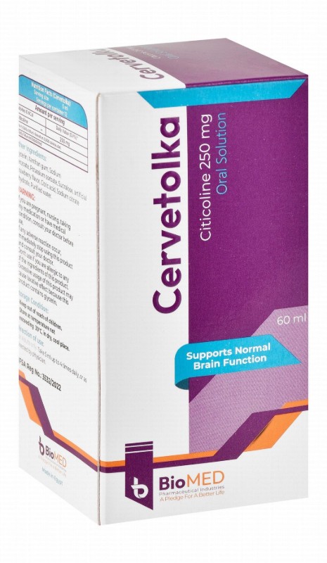 Cervetolka 250mg Citicoline Normal Brain Function Support Liquid Supplement