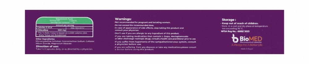 Cervetolka 500mg Citicoline Normal Brain Function Support Supplement